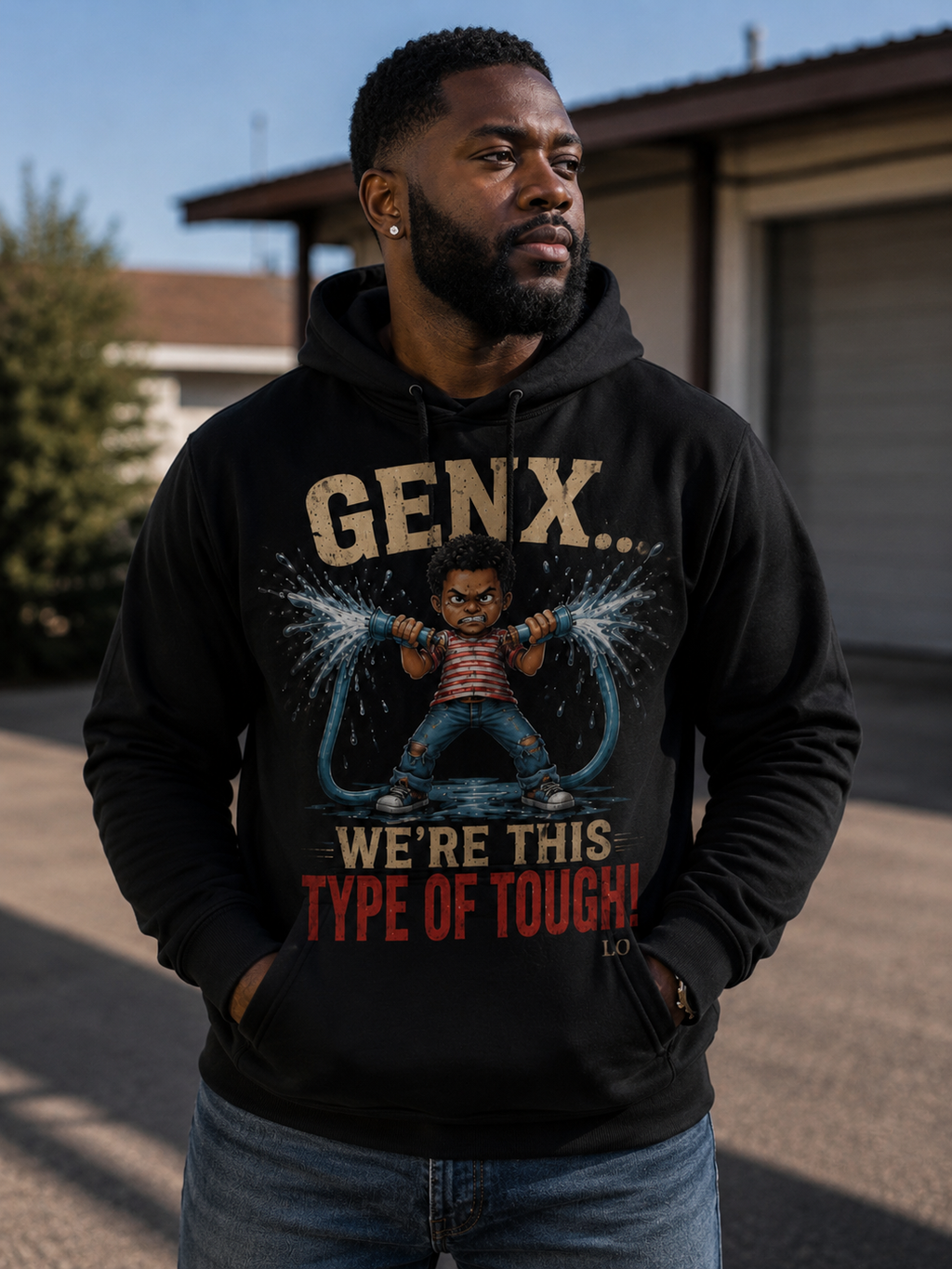 "GEN X… WE'RE THIS TYPE OF TOUGH!" Men's Graphic T-Shirt