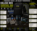 College Men Survival Bag — Tactical Emergency Preparedness Kit