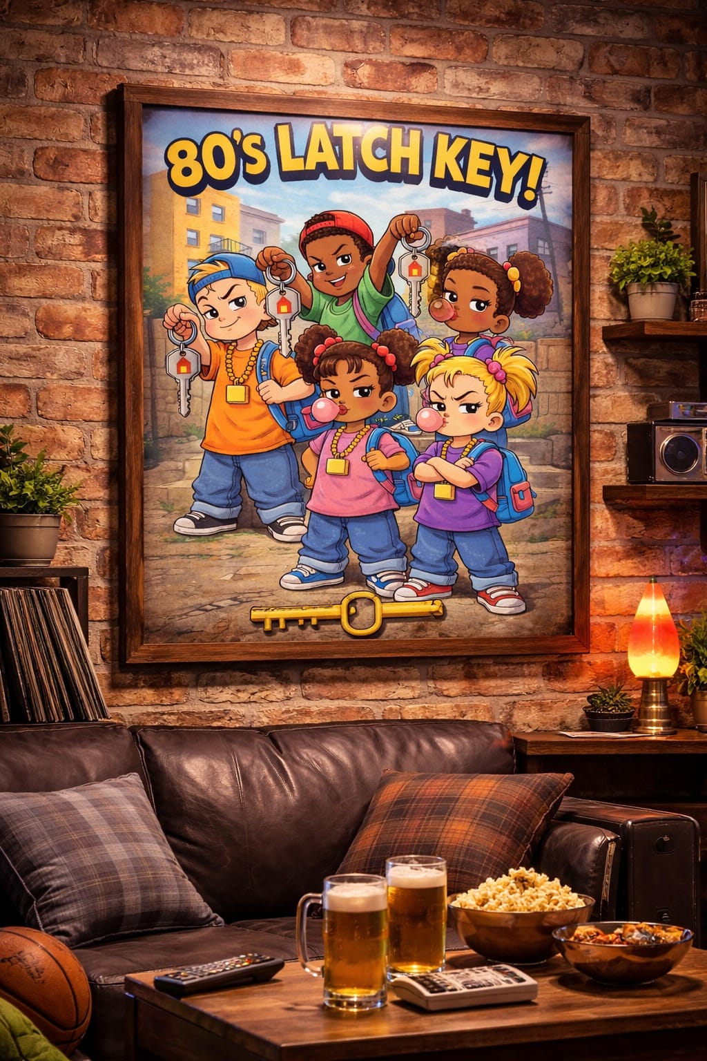 80's Latchkey Kid Digital Wallpaper
