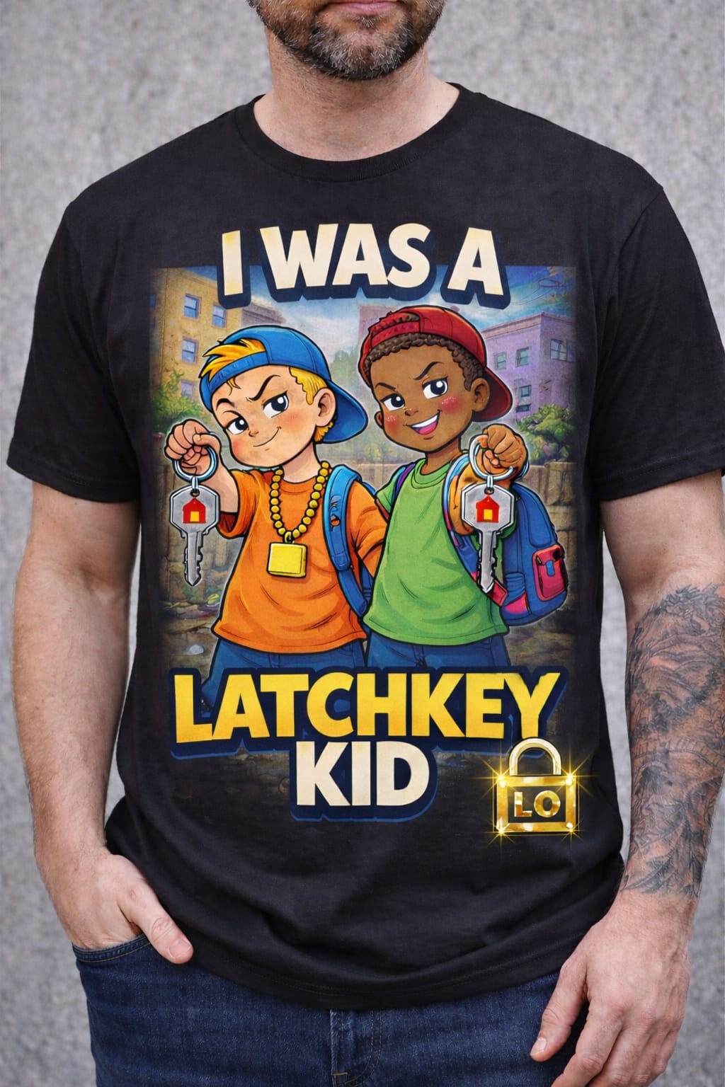 LATCH KEY ORIGINAL Men's Graphic T-Shirt